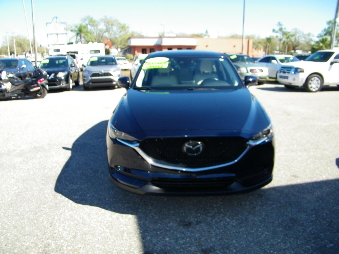 2018 Blue /Black Mazda CX-5 Grand Touring (JM3KFADM8J1) with an 2.5L L4 DOHC 16V engine, 6A transmission, located at 4000 Bee Ridge Road, Sarasota, FL, 34233, (941) 926-0300, 27.298664, -82.489151 - Photo#1